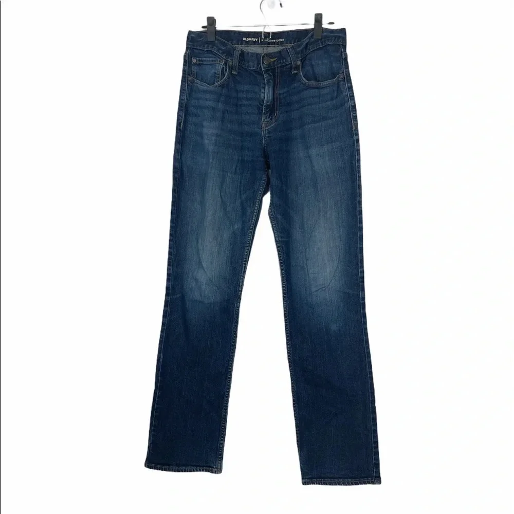 Old Navy Straight Leg Distressed Wash Jeans 32x34